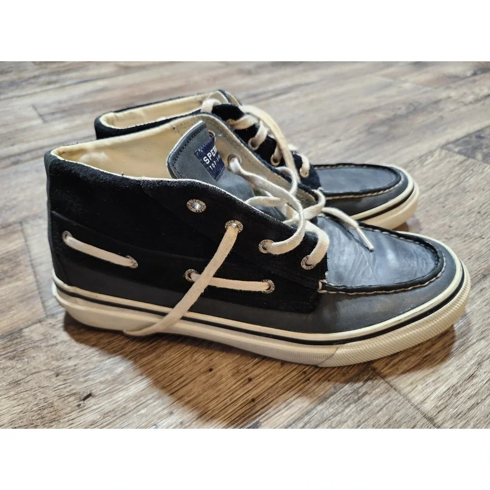 Sperry Top Sider Bahama Chukka Mens Boat Shoes Size 10 Blue Leather Suede Casual